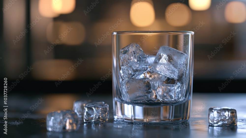 Ice Cubes in a Glass Ice Cubes in a Glass