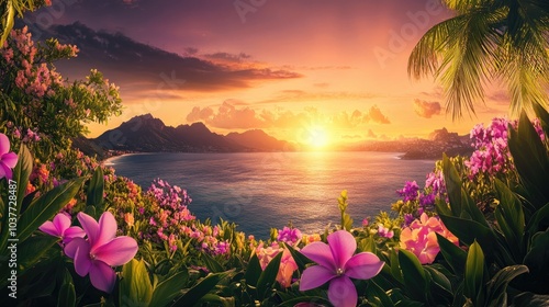 Diverse nature landscapes featuring sea views sunsets mountains and flowers in both vertical and horizontal formats Perfect for social media presentations and wallpapers
