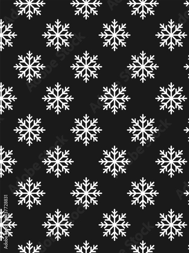 Seamless snowflake pattern. Vector illustration