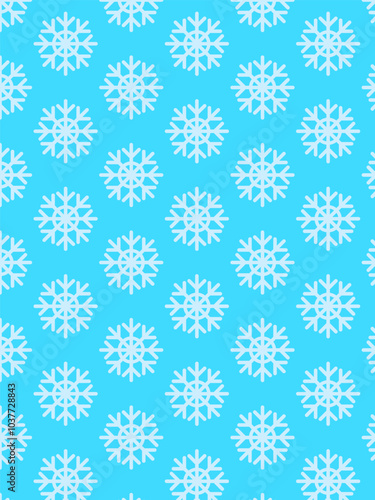 Seamless snowflake pattern. Vector illustration