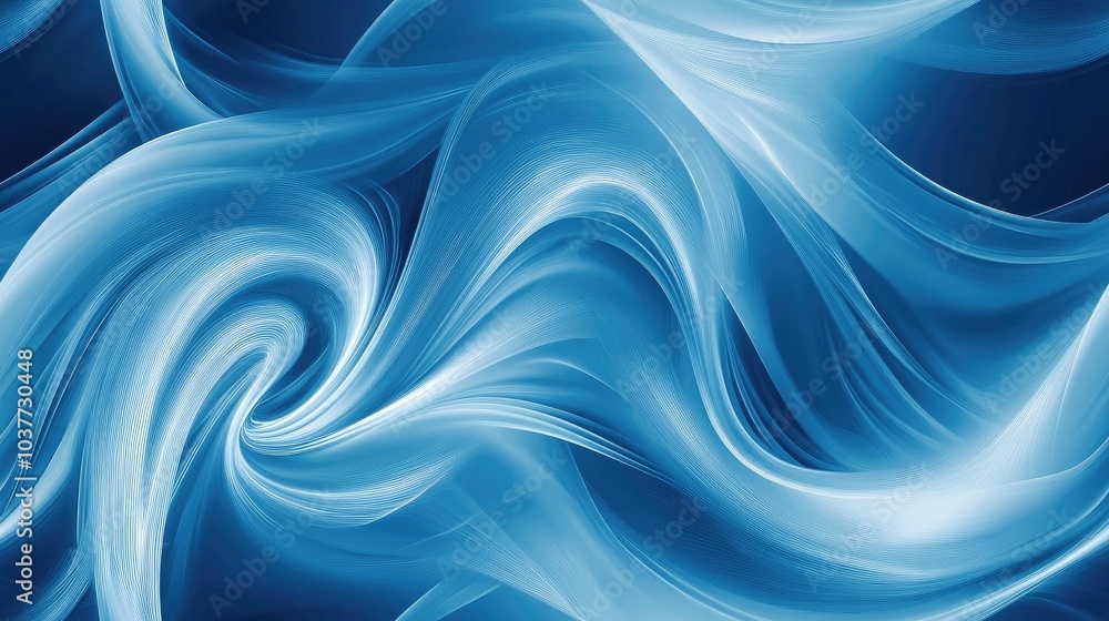Fototapeta premium Blue swirling background abstract seamless design