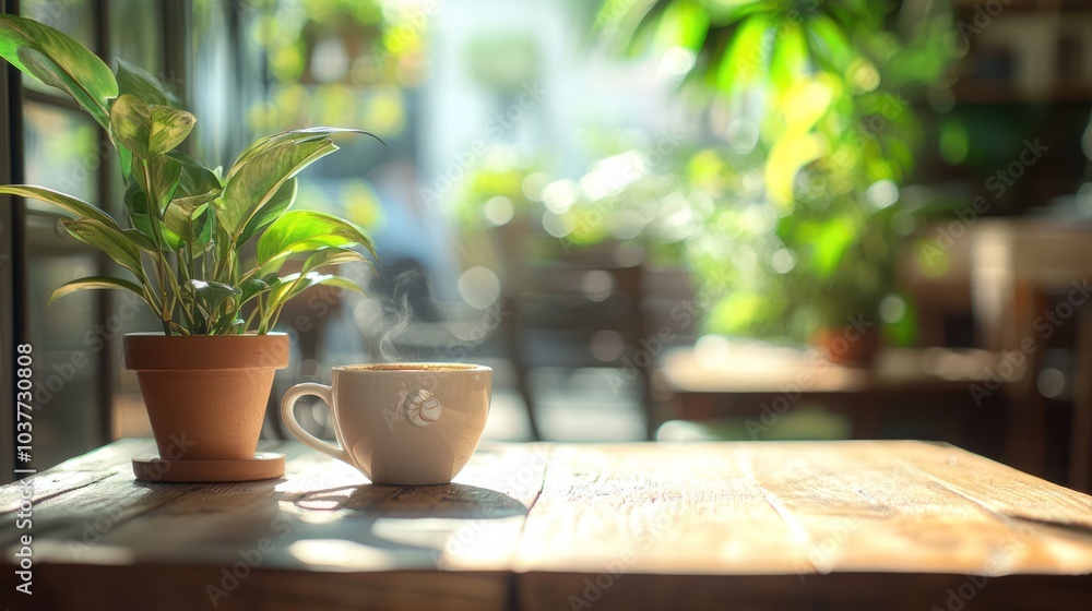 Coffee Time in a Cozy Cafe Coffee Time in a Cozy Cafe