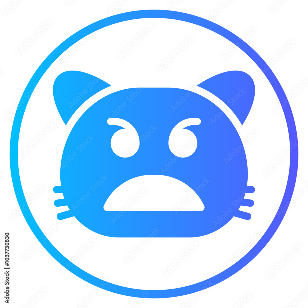 angry face gradient icon angry face gradient icon