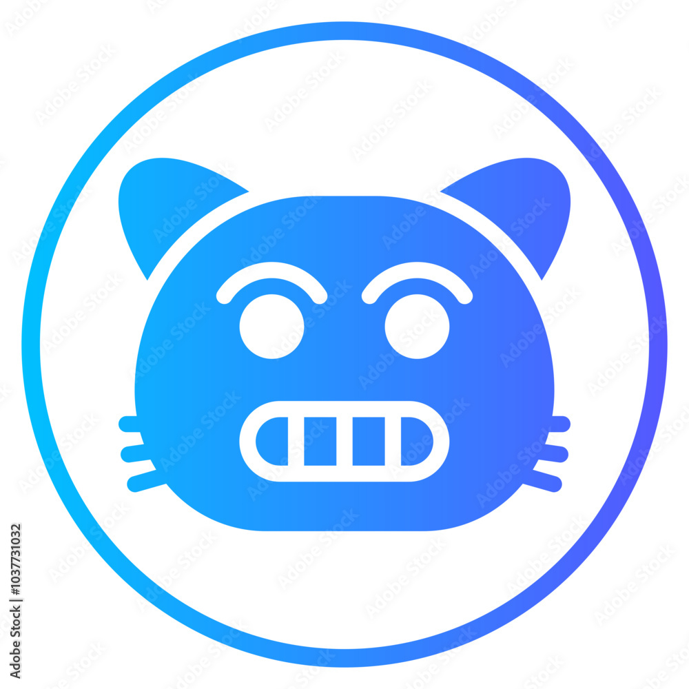grimacing gradient icon grimacing gradient icon