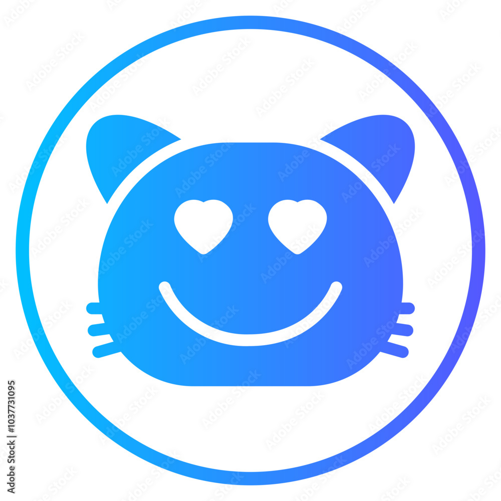 heart eyes gradient icon heart eyes gradient icon