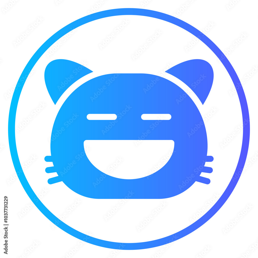 smiling face gradient icon smiling face gradient icon