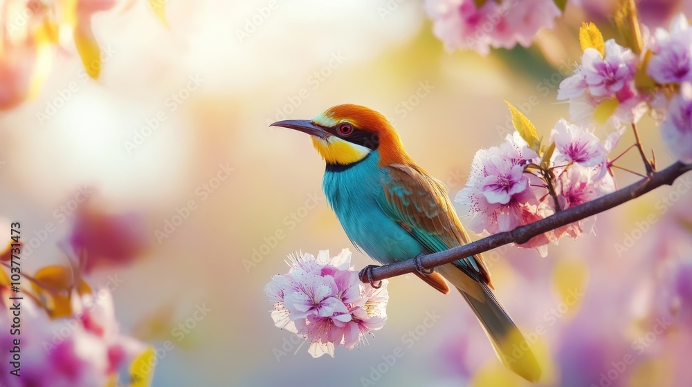 A Colorful Bird Perched on a Branch A Colorful Bird Perched on a Branch