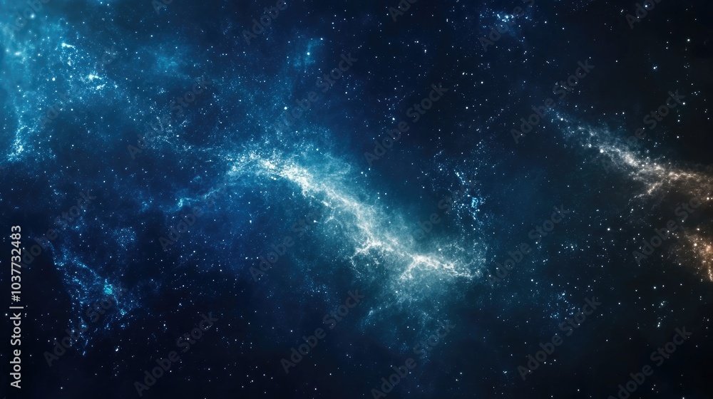 Night sky with stars and space dust in the universe depicted through 3D cartoon rendering Night sky with stars and space dust in the universe depicted through 3D cartoon rendering