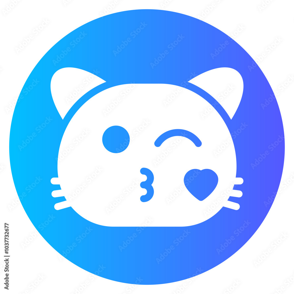 kiss gradient icon kiss gradient icon