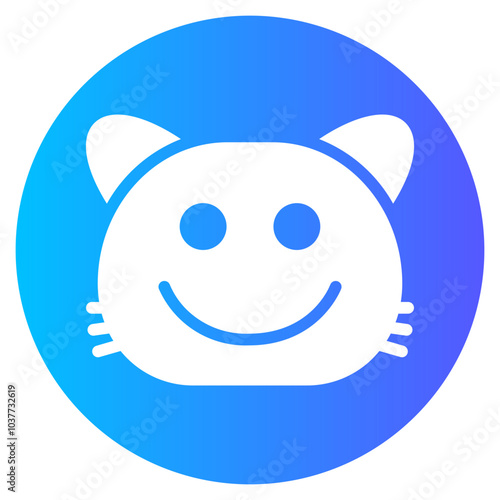 happy face gradient icon