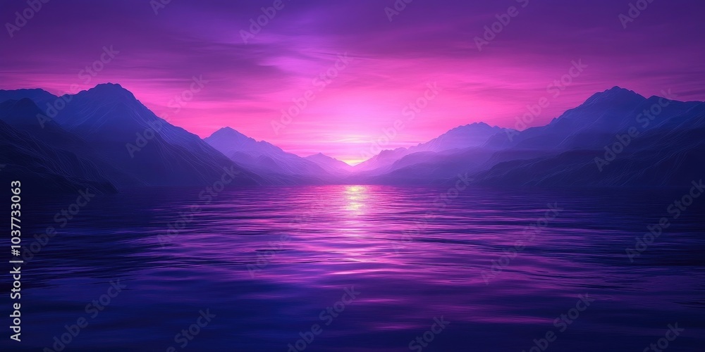 Serene sunset and sunrise over a river, creating a tranquil atmosphere with reflections on the water's surface, Tranquil sunset and sunrise reflections over river