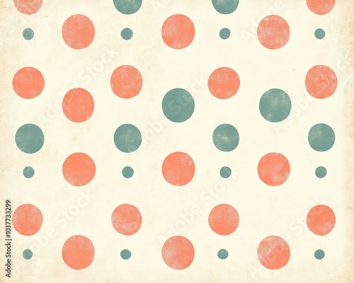 Simple polka dots on a soft cream background with a vintage touch