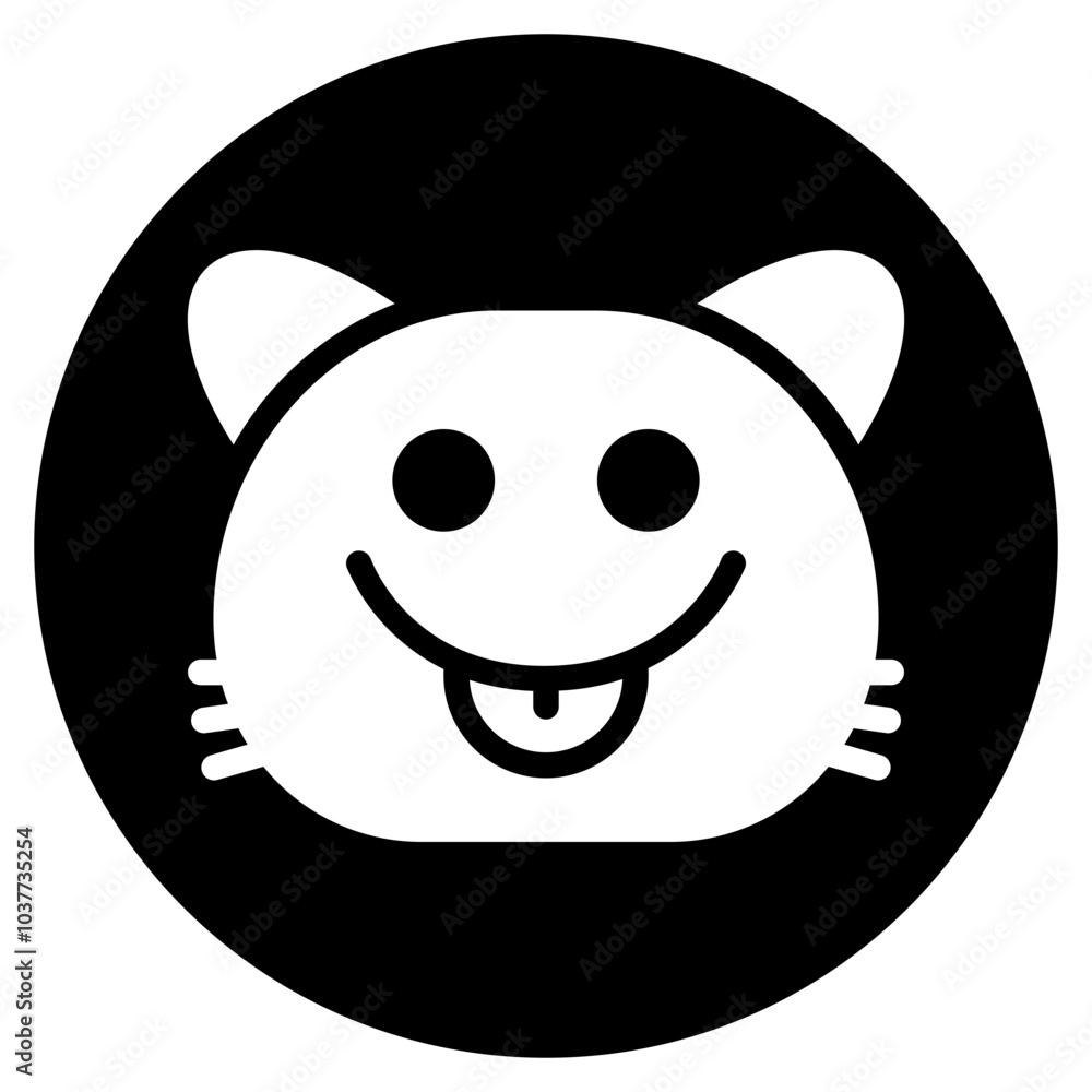 Fototapeta premium cat glyph icon