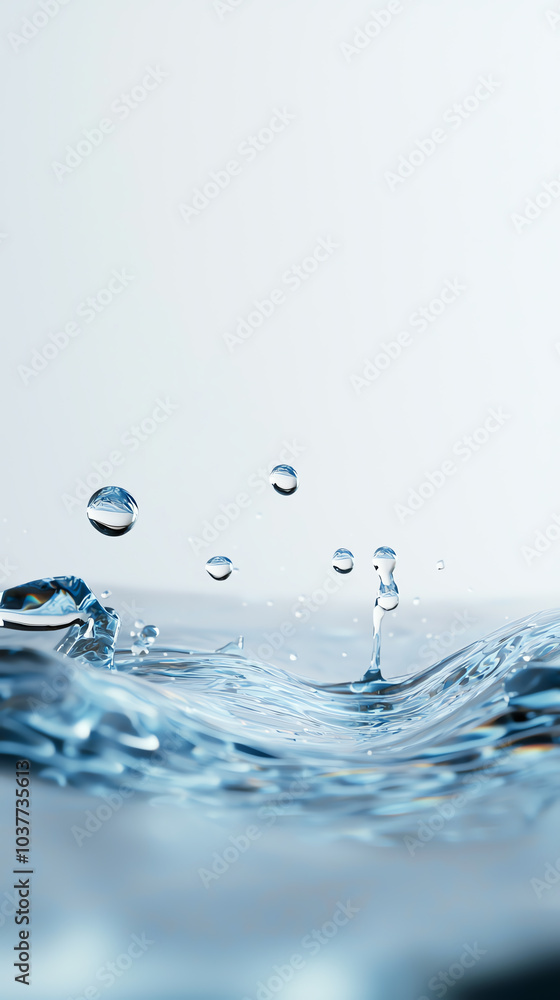 Capturing the serenity of splashing water droplets a visual journey through fluid motion and reflection