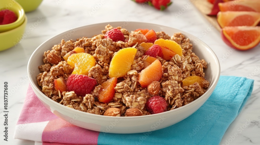 Fresh Fruit and Granola Breakfast Bowl Fresh Fruit and Granola Breakfast Bowl