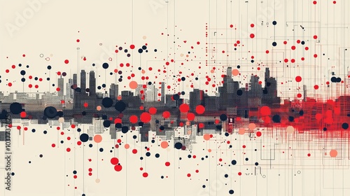 A historical crime data visualization, comparing past and present crime rates in a city
