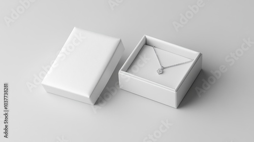 necklace box yellow Mockup