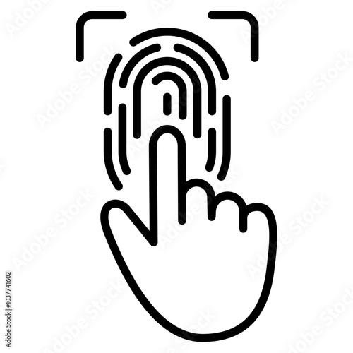 Fingerprint scan icon
