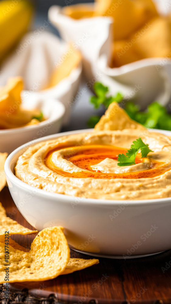 creamy dip with oil swirl red pepper flakes creamy dip with oil swirl red pepper flakes