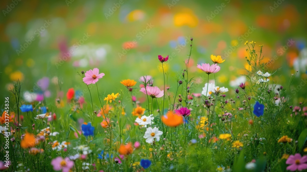 Floral Paradise: A Serene Tapestry of Blooms in Vibrant Hues Floral Paradise: A Serene Tapestry of Blooms in Vibrant Hues