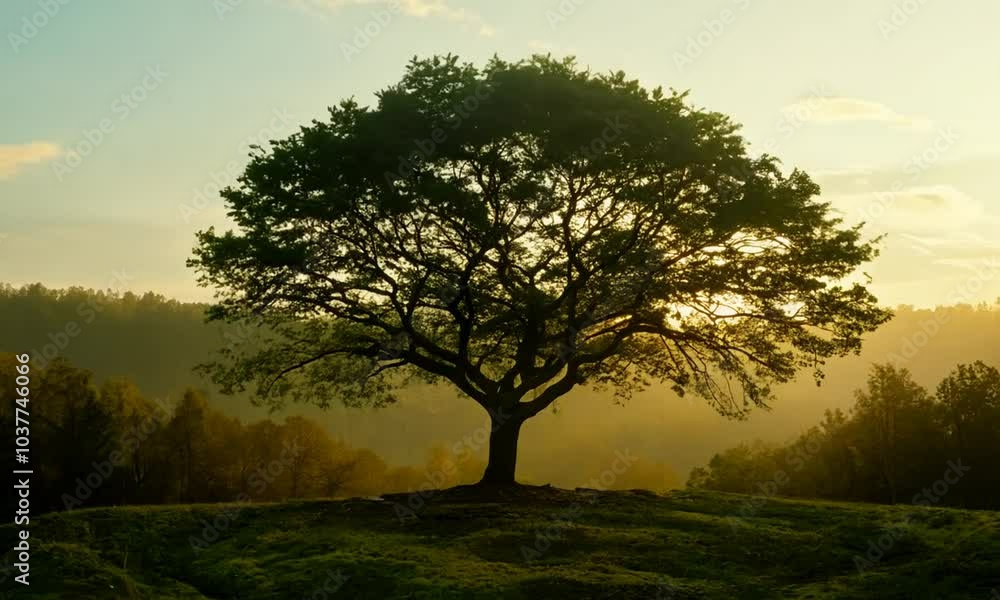 Lone tree at sunset Lone tree at sunset
