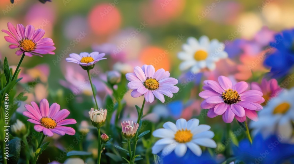 Floral Paradise: A Serene Tapestry of Blooms in Vibrant Hues Floral Paradise: A Serene Tapestry of Blooms in Vibrant Hues