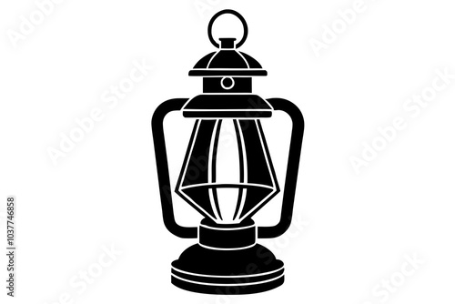 Islamic lantern light vector silhouette