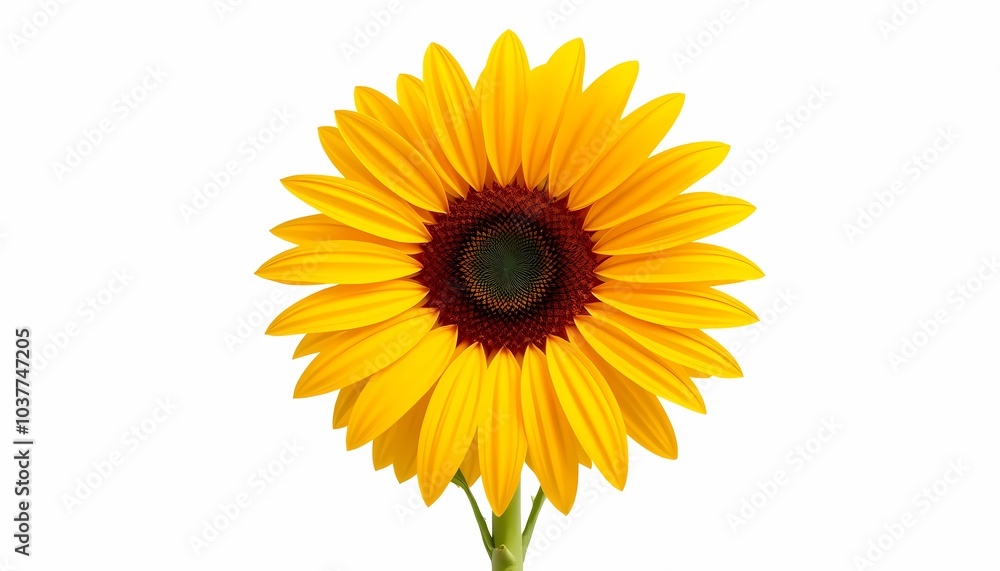 Fototapeta premium Sunflower: Front View Full Length