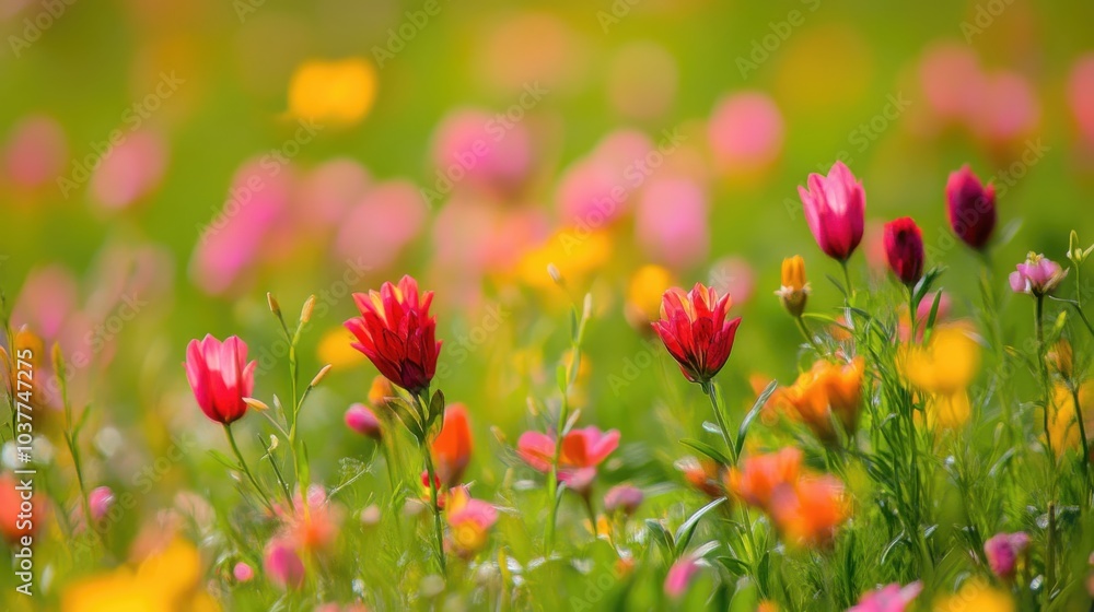 Floral Paradise: A Serene Tapestry of Blooms in Vibrant Hues Floral Paradise: A Serene Tapestry of Blooms in Vibrant Hues