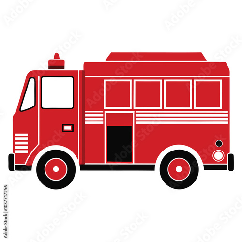 firefighter car vector illustration.