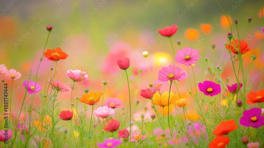 Floral Paradise: A Serene Tapestry of Blooms in Vibrant Hues Floral Paradise: A Serene Tapestry of Blooms in Vibrant Hues