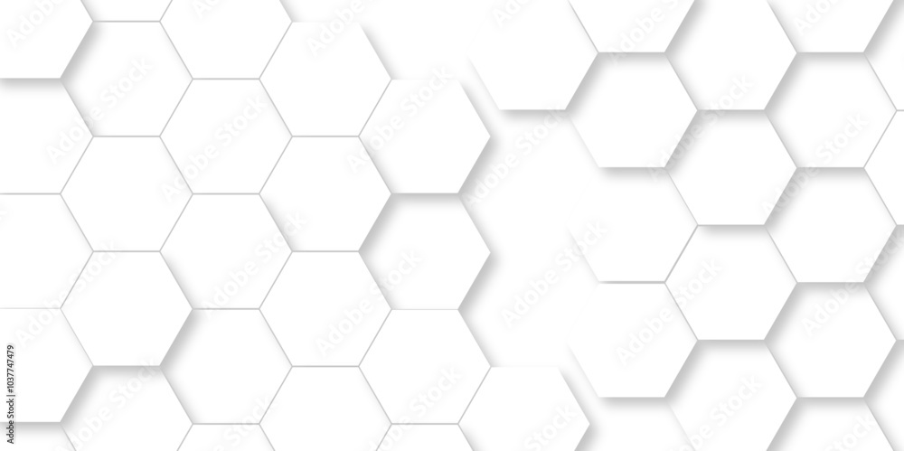 Vector Minimal White Hexagonal Background. Luxury White Pattern. 3D Futuristic abstract honeycomb mosaic white background. geometric mesh cell texture. modern futuristic wallpaper. Vector Minimal White Hexagonal Background. Luxury White Pattern. 3D Futuristic abstract honeycomb mosaic white background. geometric mesh cell texture. modern futuristic wallpaper.