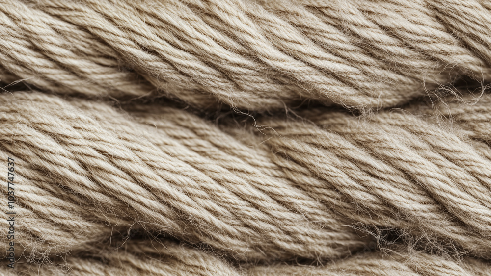 Fototapeta premium Wool Yarn Weave: Beige Textures and Soft Lines