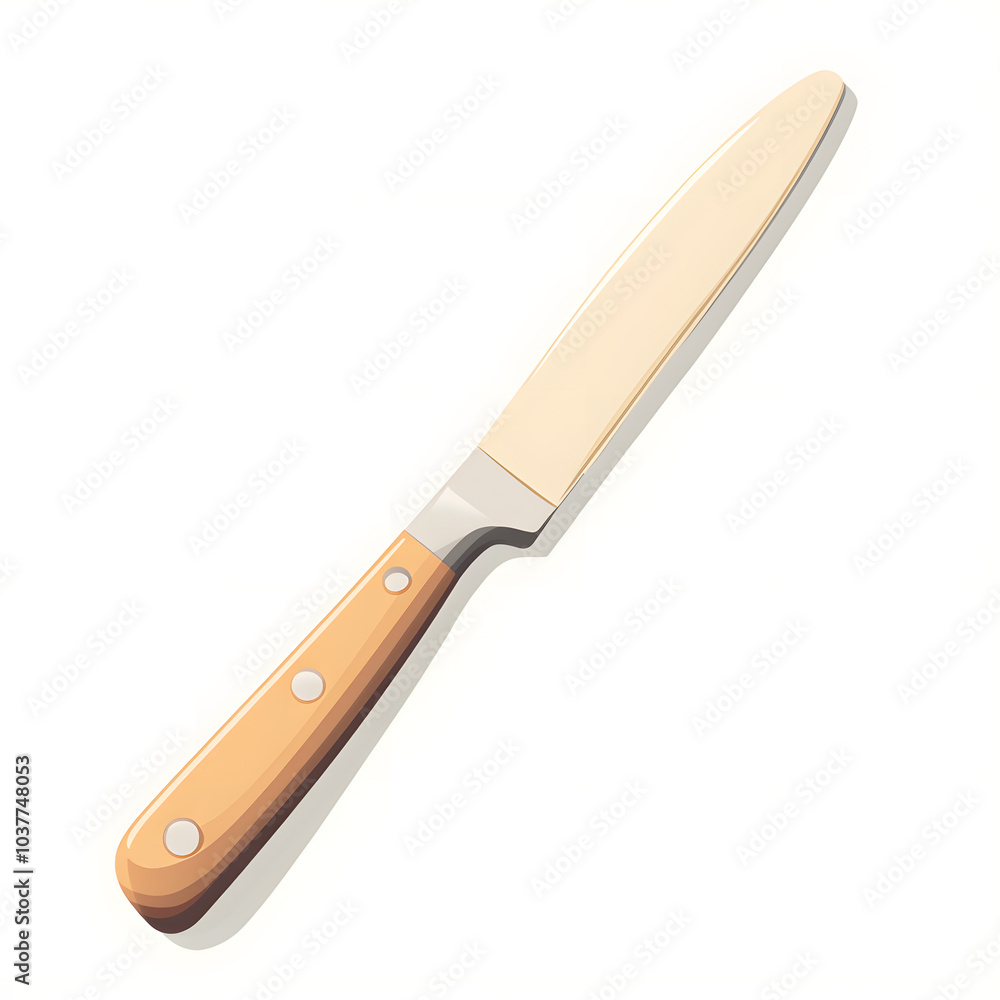 Flat design illustrations Butter knife Flat design illustrations Butter knife