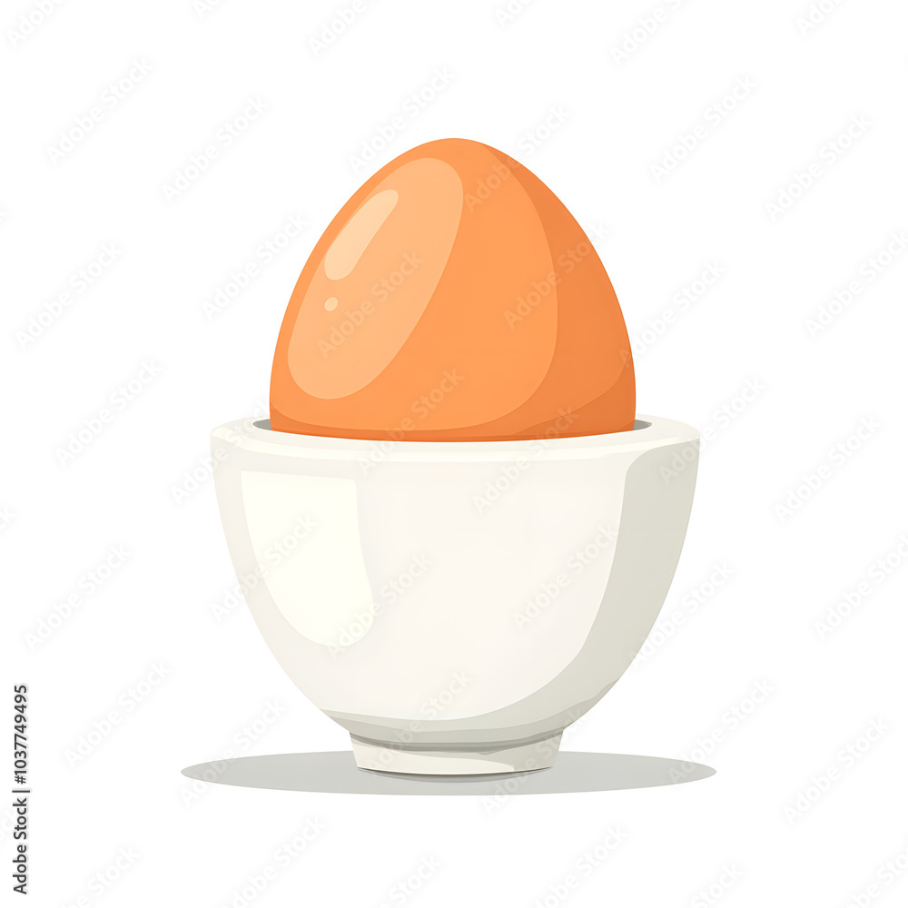 Flat design illustrations Egg cup Flat design illustrations Egg cup