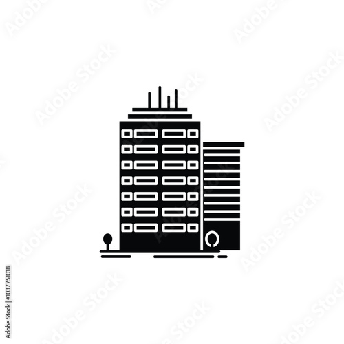 Building Icon Vector. Isolated on white background. Vector. Eps 10