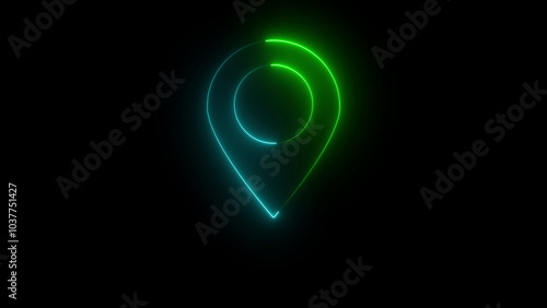 glowing light loccation icon