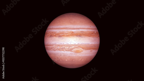 global warming jupitar concept  with black background
