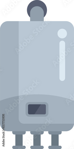 Illustration featuring a gas water heater, essential for comfortable living in modern homes