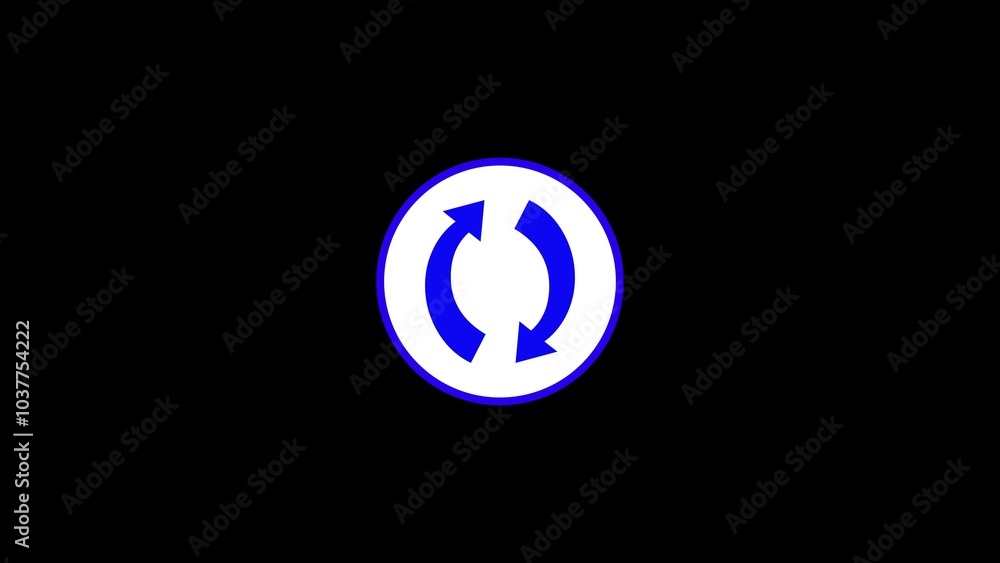 Circle arrow neon icon animation on black background
Circle arrow neon icon animation on black background
