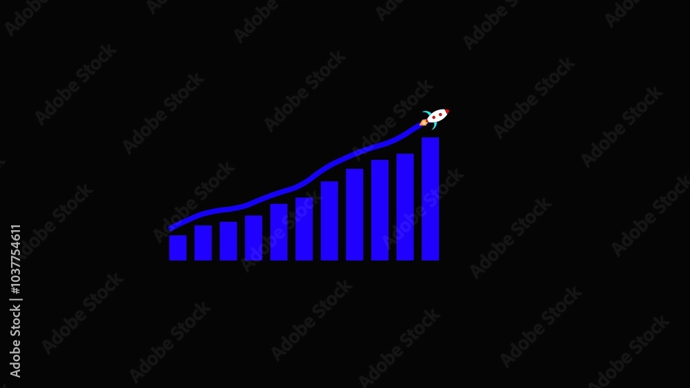 white Arrow graph with rocket sole symbol. gloing business growth and graph chart icon illustraions black background.
white Arrow graph with rocket sole symbol. gloing business growth and graph chart icon illustraions black background.