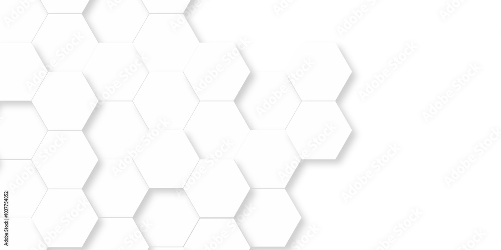 Vector Minimal White Hexagonal Background. Luxury White Pattern. 3D Futuristic abstract honeycomb mosaic white background. geometric mesh cell texture. modern futuristic wallpaper. Vector Minimal White Hexagonal Background. Luxury White Pattern. 3D Futuristic abstract honeycomb mosaic white background. geometric mesh cell texture. modern futuristic wallpaper.