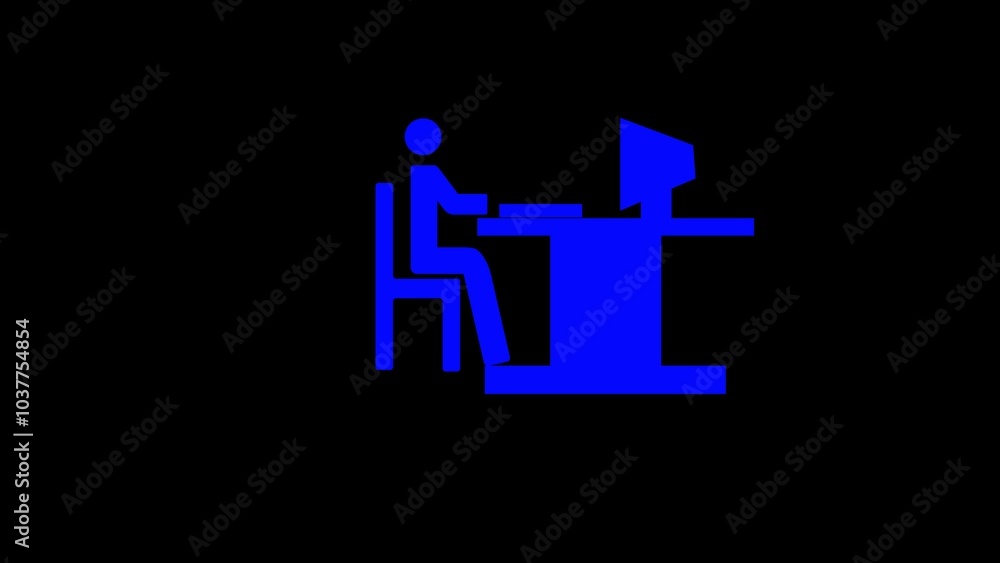 man at Computer Tips table icon illustrations with white background man at Computer Tips table icon illustrations with white background