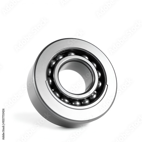 Thrust ball bearing isolated on white background