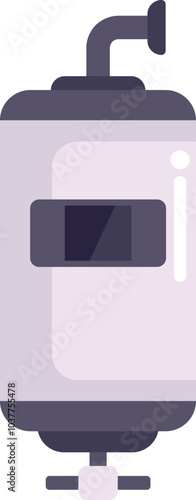 Modern electric water heater providing hot water for showering and other home use