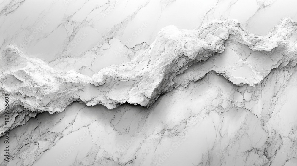 Obraz premium Abstract marble texture with a rugged, wavy surface.