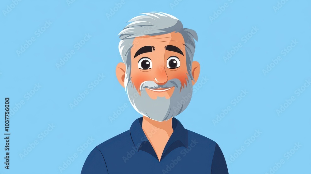 A charming illustration of a wise old man, radiating warmth with a friendly smile and textured details, spread joy. A charming illustration of a wise old man, radiating warmth with a friendly smile and textured details, spread joy.