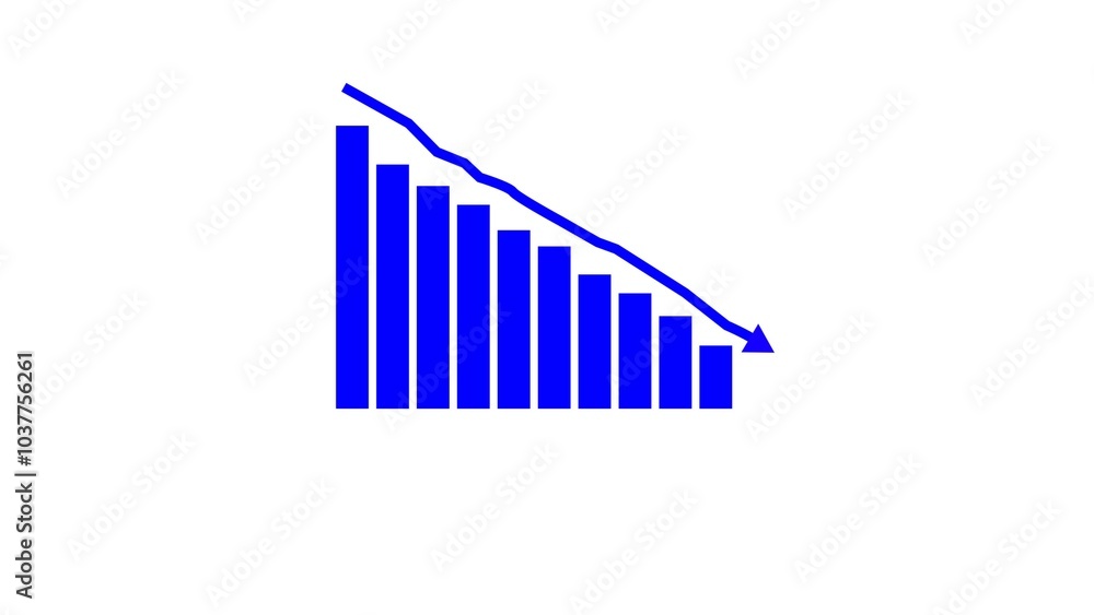 Business Loss Graph .Loss concept business graph with white background Business Loss Graph .Loss concept business graph with white background