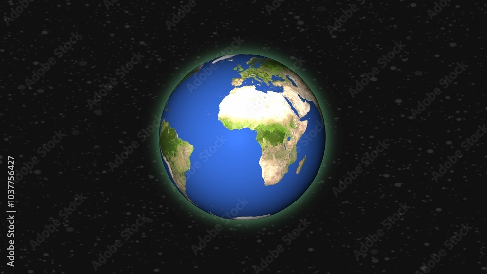 The world is spinning around. International Earth, beautiful rotated eart The world is spinning around. International Earth, beautiful rotated eart