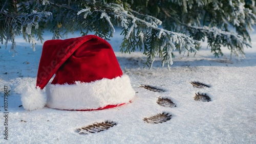 a Santa Claus hat